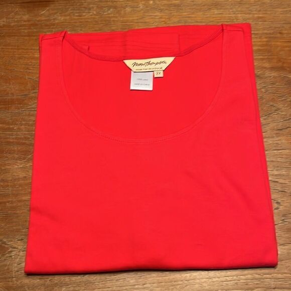 Norm Thompson red tank top - Picture 2 of 6